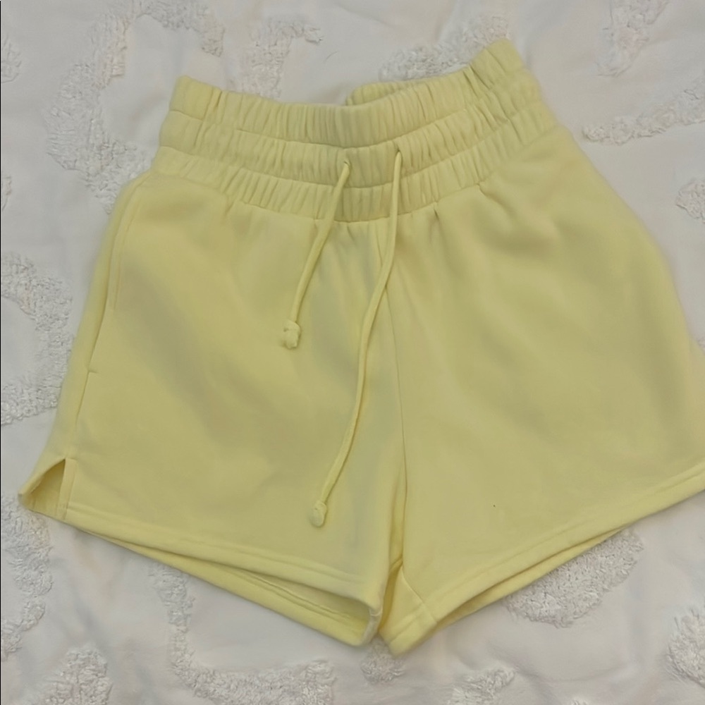 Wild Fable Yellow Athletic Shorts Elastic Waist